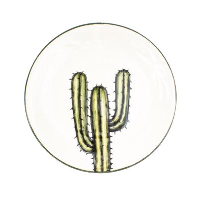 Saguaro,'Hand Painted Cactus Salad plates (Pair)'
