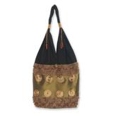 Shoulder bag, 'Moonlight - Handmade Cotton Shoulder Bag from Thailand