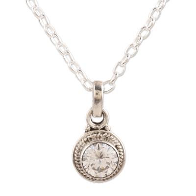 Sparkling Water,'Sterling Silver and Cubic Zirconia Jewelry Set (Pair)'