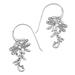 Dragonfly Allure,'Indonesian Handmade Sterling Silver Dragonfly Drop Earrings'