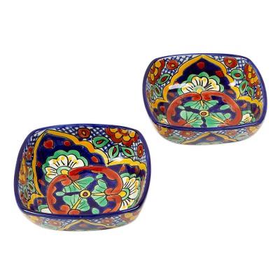 Hidalgo Fiesta,'Artisan Crafted Ceramic Bowls (Pair)'