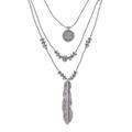 Hill Tribe Trend,'Three Strand Hill Tribe 950 Silver Necklace'