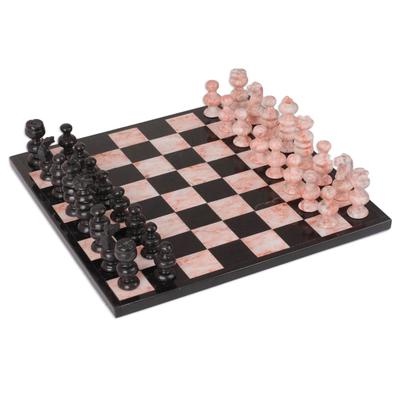 Glorious Battle,'Handcrafted Marble Chess Set (Large)'