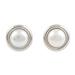 Enduring Beauty,'Sterling Silver and Cultured Pearl Earrings'