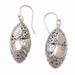 Ocean Dive,'Gold-Accented Sterling Silver Dangle Earrings'