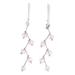 Rose Sparkle,'Crystal Bead Dangle Earrings With Sterling Silver Hooks'