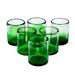 Jalisco Green,'Ombre Green Handblown Juice Glasses (Set of 6)'