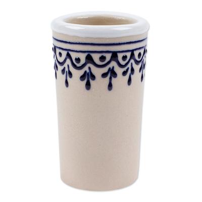 Traditional Soul,'Handcrafted Talavera Style Ceramic Tequila Glass'