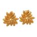 Perfect Pairing,'22k Gold-Plated Leaf Drop Earrings from Indonesia'