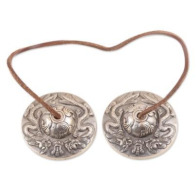 Safe and Sound,'Leather-Accented Brass Meditation Cymbals'