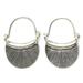 Silver hoop earrings, 'Diva' - Fine Silver Hoop Earrings