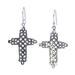 'Cross of Legends' - Sterling Silver Religious Earrings