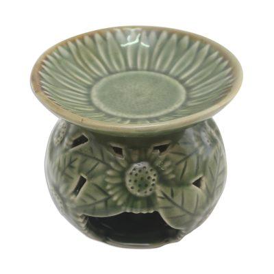 Fragrant Sunflower,'Sunflower Motif Green Ceramic ...