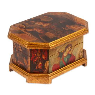 'Archangels' - Decoupage Wood Jewelry Box with Angels