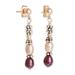 Resplendent Colors,'Dangle Earrings with Cultured Pearls'