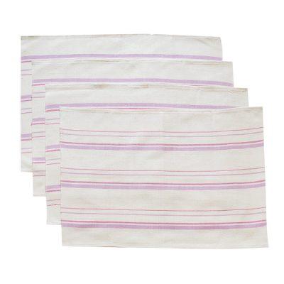 Individualist in Lilac,'Lilac and Orchid Striped Cotton Placemats (Set of 4)'