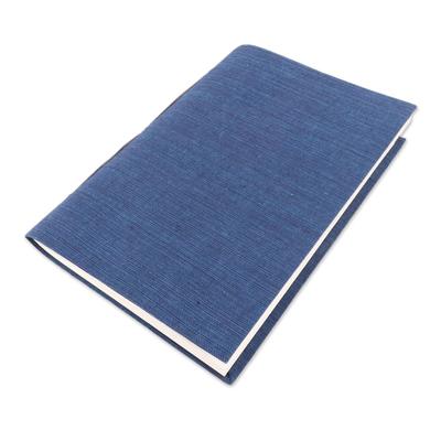 Chic Blue,'Blue Cotton Journal with Handmade Paper Handcrafted in India'