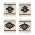 Midnight Star,'Handcrafted Wool coasters (Set of 4)'