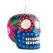 Colorful Purple Skull,'Hand Painted Mexican Day of the Dead Purple Skull Candle'