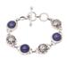 Lapis lazuli link bracelet, 'Tortoise Shells'