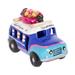 Blue Old Time Bus,'Blue and Turquoise 3.5 In Ceramic Bus from Guatemala'
