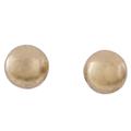 Golden Lentil,'Contemporary Silver Button Earrings Bathed in 18k Gold'