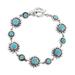 Aztec Star,'Artisan Crafted Silver and Natural Turquoise Bracelet'