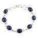 Royal Mysteries,'Lapis Lazuli Link Bracelet Made from Sterling Silver'