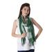 Moss Green Paradise,'Tie-Dyed Cotton Shawl in Moss Green from India'