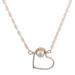 Innocent Romance,'Sterling Silver Heart Pendant Necklace with Cultured Pearl'