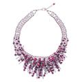 Palatial Party,'Thai Cultured Pearl and Glass Beaded Waterfall Necklace'