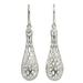 'Thai Lace' - Hand Made Sterling Silver Dangle Earrings