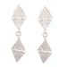 Little Geometry,'Handcrafted Sterling Silver Geometric Dangle Earrings'