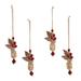 'Red and Gold-Tone Beaded Ornaments from India (Set of 4)'