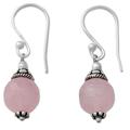Royal Discretion,'Pink Chalcedony Dangle Earrings with Sterling Silver'