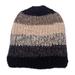 Streets of Cusco,'Neutral Stripes Crocheted 100% Alpaca Hat'