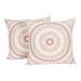 Blooming Mandala,'Embroidered Cotton Cushion Covers with Mandala Motif (Pair)'