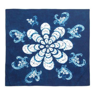 Flower of Paradise,'Floral Batik Cotton Table Cloth from El Salvador'