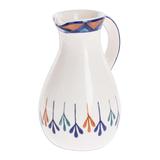 Antigua Breeze,'Ceramic Hand Painted Pitcher with Geometric Design'