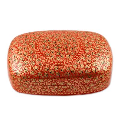 Kashmir Treasure,'Small Decorative Papier Mache Box from India'