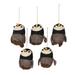 Penguin Charm,'Wool Felt Penguin Ornaments Set of 5'