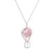 Up and Away,'Rhodonite and Quartz and Sterling Silver Pendant Necklace'