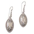 Palatial Eternity,'18k Gold Accent Sterling Silver Dangle Earrings from Bali'