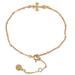 Gold Cross,'Hancrafted 14k Gold Vermeil Balinese Cross Them Bracelet'