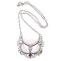 Lunar Glory,'Multi-Gemstone Moon-Themed Pendant Necklace from Bali'