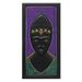 Dagomba,'Original African Wood Wall Art with Glass Bead Accents'