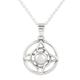 Pure Elegance,'Cultured Pearl Sterling Silver Celtic Star Pendant Necklace'