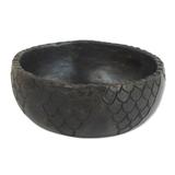 'Wood-Fired Handcrafted Decorative Ceramic Bowl from Ghana'