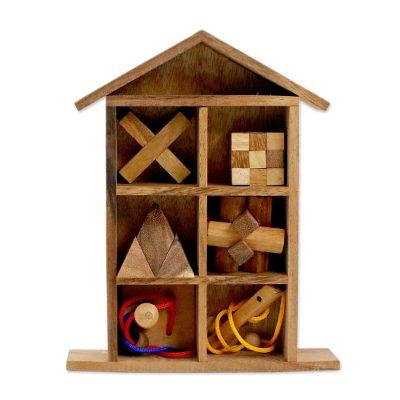 Household Challenge,'Six Rain Tree Wood Puzzles wi...