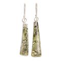 Peaceful Life in Green,'Recycled CD Dangle Earrings in Green from Guatemala'